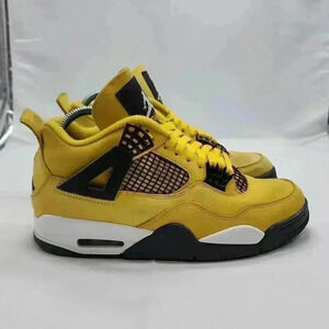 Nike Air Jordan Men's 4 Retro Lightning 2021 Tour Sneaker Shoes Yellow Size 7.5